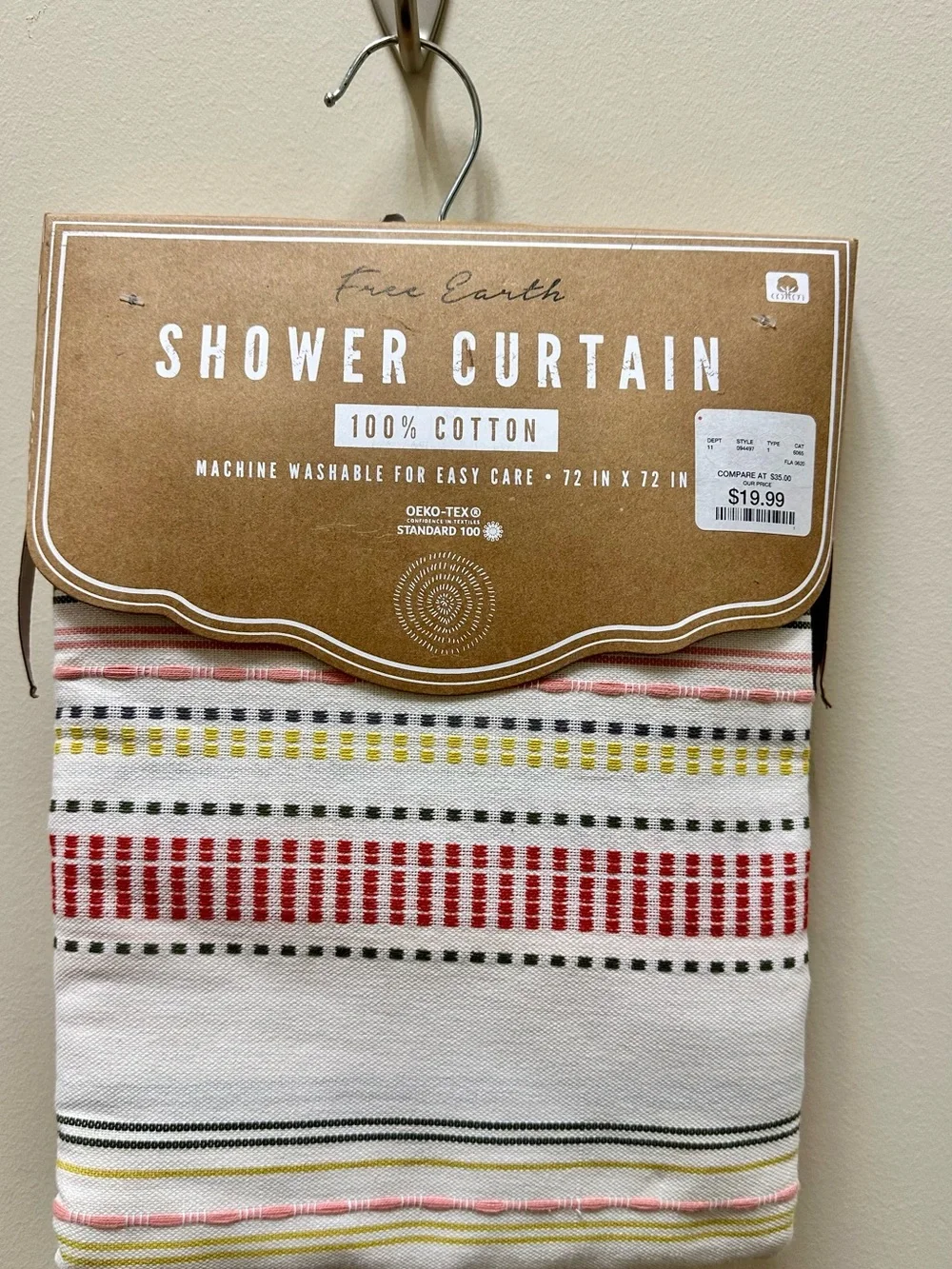 Free Earth Shower Curtain - 72x72 - NWT